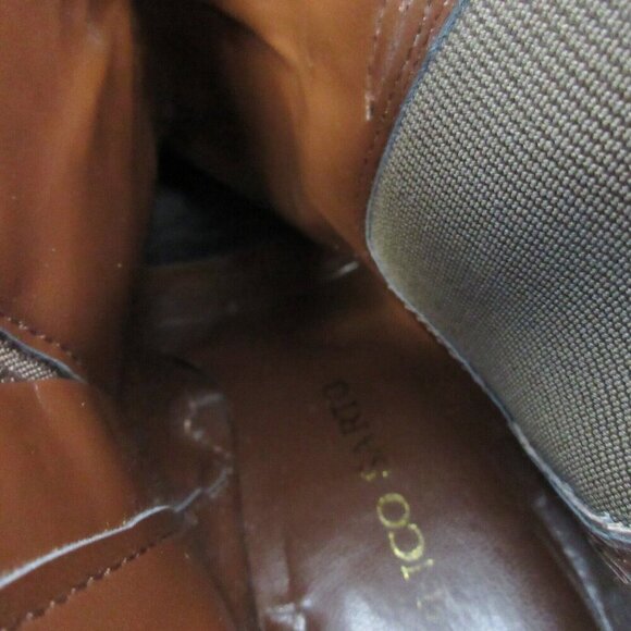 Franco Sarto Warrick Women Wedge Ankle Boots Booties 7 Brown Suede Western 702 - Picture 6 of 11